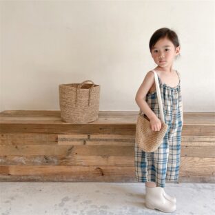 madras check overalls